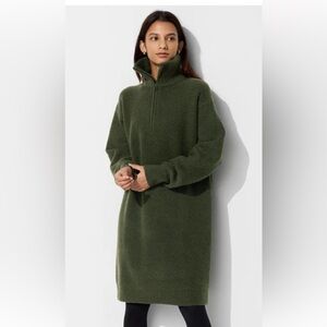 Uniqlo Forest Green Turtleneck Dress